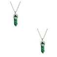thumbnail image 1 of maskred Hexagon Column Charm Findings Handmade Holiday Hanging Pendants Crystal Necklace Earring Keychains Decorations Peacock Stone 2Set, 1 of 6