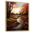 thumbnail image 2 of Designart "Leaves Autumnal Euphony Leaf" Floral Floater Framed Canvas Art Print, 2 of 7