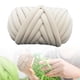 thumbnail image 1 of Hilo grueso, hilo grueso voluminoso, hilo de tubo de ganchillo lavable 500G, hilo tubular Jumbo para manta, manta, cama para mascotas, tejido, Beige Macarena hilo grueso, 1 of 8