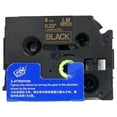 thumbnail image 2 of 2/Pack - Premium Compatible with TZe-314 Gold on Black 1/4 p-touch Label tape, 6mm laminated replacment TZe314 tape, TZ314 0.23" gold ink on black label with color/size guide., 2 of 2