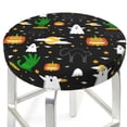 thumbnail image 3 of Lsque Halloween Pattern Round Bar chair cushion covers Velvet Fabric Premium Comfort Protects from Scratches and Stains for 14-17 Inch Chair-13 inch, 3 of 7
