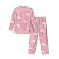 thumbnail image 2 of Bingfone Men'S Pajama Set 2 Piece Loungewear Pjs, Long Sleeve With Pajama Pants-Pink Flamingos And Flowers, 2 of 9