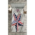 thumbnail image 3 of Ambesonne 4th of July Quilted Bedspread Set 2 Pcs, Star US Flag, Twin Size, Multicolor, 3 of 3