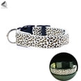 thumbnail image 2 of PULLIMORE LED Dog Collar Leopard Rechargeable Glowing Flash Night Safety Walking Pet Collars (M, White), 2 of 7