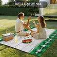 thumbnail image 4 of Outdoor Rug 6x9 ft St. Patrick's Day Gnomes Clover Waterproof Outdoor Patio Rug Mat Non Slip Outside Area Carpet for RV,Camping,Porch,Deck,Pool,Balconybackyard,Irish Green Buffalo Plaid Clover, 4 of 9