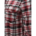 thumbnail image 3 of FashionOutfit Women's Long Sleeve Lightweight Plaid Button Down Shirt, 3 of 4