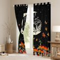thumbnail image 3 of Manfei Cartoon Mushroom Black Out Curtains,Rustic Fungus Plant Curtains Pack of 2 (42x63 Each),bohemian Exotic Style Bedroom Curtains For Girls Teens,Microfiber Bedroom Decor, 3 of 6