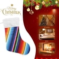 thumbnail image 4 of Coolnut Christmas Stocking Personalized Mexican Serape Stripes Large Candy Stocking Hanging Gift Xmas Stockings Decoration 1 PC for Family Holiday Party Ornaments Decor Fireplace, 4 of 7
