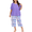 Purple, variant on FEREMO Women Plus Size Pajamas Set Short Sleeve Prints Pjs Sets Sleepwear 2 Piece Loungewear Capri Pants with Pockets