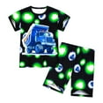thumbnail image 2 of Girl Pajamas Kids Toddler Boys Summer Shark Print Pajama Set Casual Playwear Breathable Comfort Lightweight Home Wear Kids' Pajamas Black 4 Years-5 Years, 2 of 5