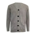 thumbnail image 2 of xiaxaixu Men Cardigan, Long Sleeve V Neck Button Closure Sweater Knit Tops for Casual Daily, 2 of 6