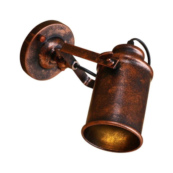 Inteprter Foco de estilo industrial de metal: el proceso de horneado fino para un cuerpo de lámpara de apariencia vintage es resistente Iluminación novedosa óxido