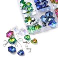 thumbnail image 2 of 1 set DIY Bling Star Snowflake Earring Making Kit Including Glass Charms 304 Stainless Steel Earring Hooks Jump Rings Plastic Ear Nuts Mixed color 264pcs/box, 2 of 5