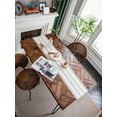 thumbnail image 3 of SEARIPE Macrame Table Runners with Tassels, Cotton Linen Boho Table Runner for Wedding Bridal Shower Kitchen Dining Home Decor 12"x63", 3 of 5