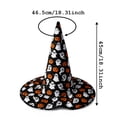 thumbnail image 3 of Witch Hats for Kids Halloween Quilted Ghost Wizard Hat Pointed Cap Stars Boys Girls Cosplay Costume Accessories, 3 of 3