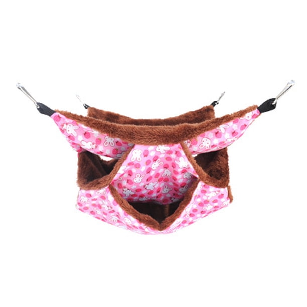 Hamaca con jaula para animales pequeños para mascotas, hamaca suave y cálida, apta para gatitos, hurones, ardillas, ratas, hámster u otros animales pequeños