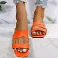 thumbnail image 2 of Vedolay Women's Sandals Womens Wedge SandalsAnkle Strap Rhinestone Sandals Summer Comfortable Shoes,Orange 6.5, 2 of 3