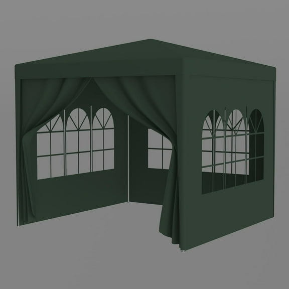 YYAo Shade Shelter, Outdoor Gazebo,Patio Canopy,10'x10' Party Tent Outdoor Heavy Duty Gazebo Wedding Canopy   4 Removable Walls ,Green