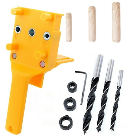 

Frehsky drill bits Professional Woodworking Dowel Set Wood Hole Drilling Guide DIY Tools 11PC