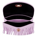 thumbnail image 4 of Women's Faux Patent Leather Fringe Crossbody Purse with Detachable Vegan Leather Strap, 4 of 4