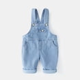 thumbnail image 2 of Karoyedx Baby Overalls Baby Girls Overalls Baby Denim Romper Outfits Infant Girls Jeans Jumpsuit Blue Size,6-12 Months, 2 of 8