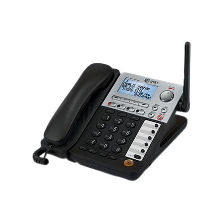 UPC: 0650530022784 | AT&T SynJ SB67148 DECT 6.0 Cordless Phone – Black  Silver 4 x Phone Line – Speakerphone – Answering Machine – Hearing Aid Compatible – Backlight