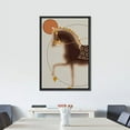 thumbnail image 3 of IDEA4WALL Framed Canvas Print Mid-Century Modern Geometric Gold Horse Animals Funny Wall Art Preppy Room Decor Bohemian Colorful Relax/Zen Artwork - Black 16"x24", 3 of 5