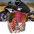 thumbnail image 2 of Máscara de casco de motocicleta de cara completa con parabrisas y gafas para deportes al aire libre, 2 of 8