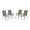 Brown, variant on DIFY 9PCS Outdoor Dining Set, 60" Round Dining Table and 6 Swivel Chairs, Balck/Dark Blue