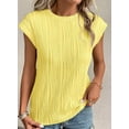 thumbnail image 6 of PRETTYGARDEN Women's Summer Going Out Tops Dressy Casual Crewneck Short Sleeve Textured Basic Cute Trendy T Shirts Tee Blouse, 6 of 8