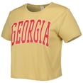 thumbnail image 2 of Women's ZooZatz Tan Georgia Bulldogs Core Fashion Cropped T-Shirt, 2 of 3