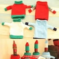 thumbnail image 4 of Langgg Functional Christmas Bottle Cover Exquisite Knitted Christmas Wine Set Elastic Bottle Cover Bag Decorative Firm Knitted Wine Sweaters Cover for Home, 4 of 8