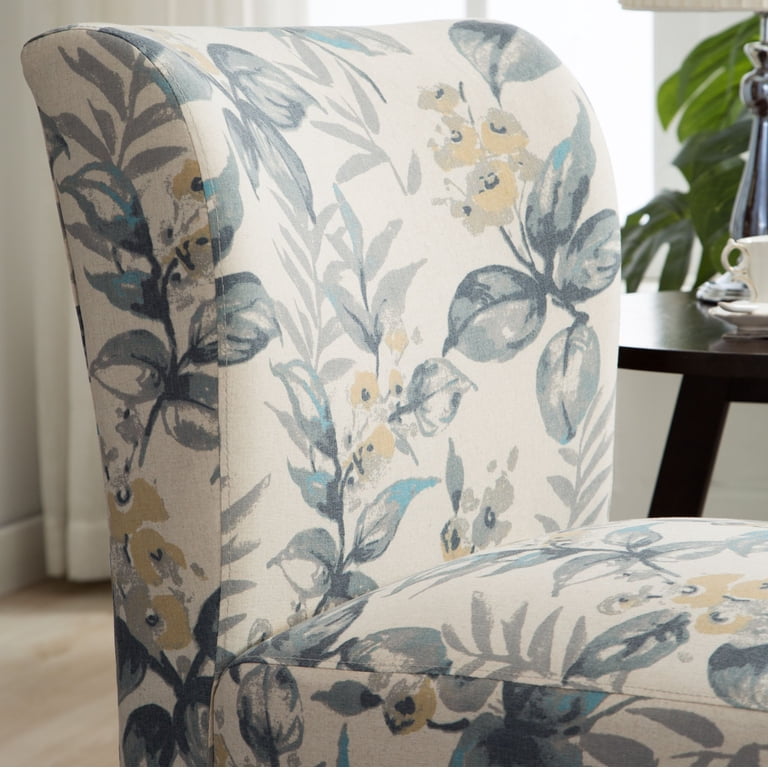 Roundhill Furniture Capa Armless Contemporary Accent Chair, Blue photo 7