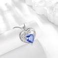 thumbnail image 5 of Juwaliy Heart Women Necklace for Mom Grandma,Blue Tanzanite December Birthstone Necklace Mother's Day Gift Idea Jewelry 925 Sterling Silver Pendant Christmas Birthday Gift from Daughter/Son, 5 of 10