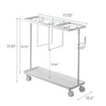 thumbnail image 7 of Yamazaki Home Fitness Equipment Storage Cart, White, Steel, Supports 16.5 pounds, Wheels, Adjustable, 7 of 7