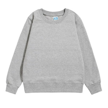 

Zlekejiko Kids Child Toddler Baby Boys Girls Solid Patchwork Long Sleeve Cotton Sweatshirt Pullover Tops Blouse Outfits Clothes