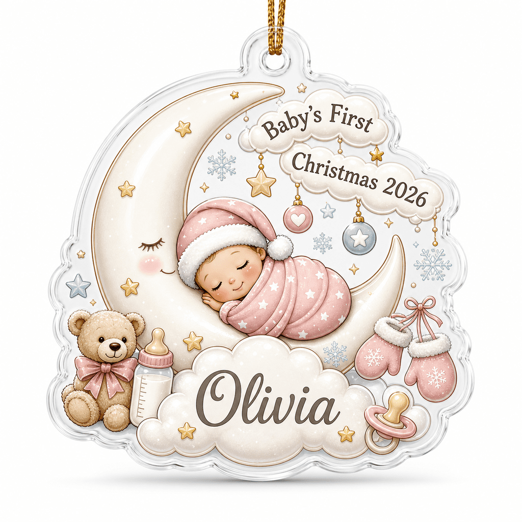 Personalized Baby First Christmas 2026 Ornament Keepsake