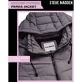 thumbnail image 3 of Steven Madden Women's Winter Coat - Packable Long Length Quilted Puffer Parka Jacket for Women, S-XL, 3 of 7