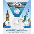 thumbnail image 3 of BESTEK Universal Travel Adapter 220V to 110V Voltage Converter with 6A 4-Port USB Charging and UK/AU/US/EU Worldwide Plug Adapter, 3 of 13