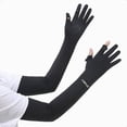 thumbnail image 2 of CAUYDY UV Long Sun Gloves Women's Sunblock Driving Gloves Non Slip Full Finger Arm Sun Protective for Outdoor Sports(L101-Black,One Size), 2 of 5