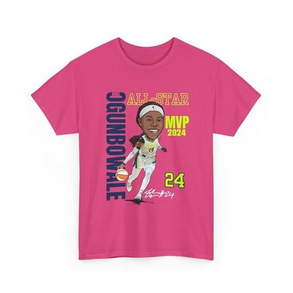 Dallas Arike Ogunbowale 24 Cartoon Basketball fan Gifts Unisex Cotton Tee