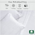 thumbnail image 3 of California Design Den 100% Cotton Queen Bed Sheets Set - 400 Thread Count Sateen, Deep Pocket Queen Bedsheets, 4 Piece Adult/Teen Bed Sheet Set - Pinstripe Print, 3 of 9