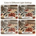 thumbnail image 7 of ODIKA 4'x6' Washable Area Rug Pet Friendly, Non-Shedding Beige Red Floral and Leaf Elegance Contemporary Design with Bold Natural Motifs for Bedroom, Reading Nook, 7 of 7