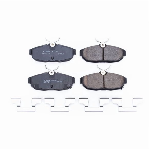 Fits 2012-2012 Ford Mustang Power Stop Brake Pad 17-1562 Z17 Evolution; FMSI Number D1562; Ceramic Brake Pads; Set Of 4; With Premium Stainless Steel Hardware
