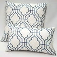 thumbnail image 3 of Biltmore Gate Blue Throw Pillow 20x20 Inches Cotton Lattice Pattern Polyfill, 3 of 4