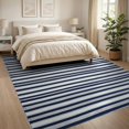 thumbnail image 3 of ODIKA Striped Geometric Ticking Pinstripe Contemporary Cabana Playroom for Dining Room, Large Office, Lounge, Non-Slip Chair-Friendly, 3 of 7