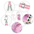 thumbnail image 7 of Case for Samsung Galaxy A25 5G, Adjustable Detachable Crossbody Strap Neck Strap Silicone Bumper Marble Painted TPU Ultra Thin Shockproof Protective Phone Case Cover for Galaxy A25 5G, Pink, 7 of 7