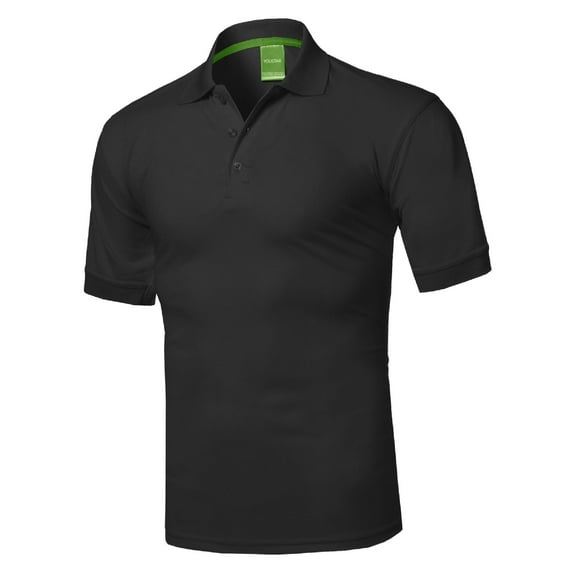 FashionOutfit Men's Solid Quick Dri-Fit Active Athletic Golf Short Sleeves, Sports Polo Shirt