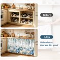 thumbnail image 3 of Coastal Fall Pumpkins Oven Skirt Curtain for Kitchen Decor 28"x35", Nautical Blue Green Eucalyptus Leaves Self Adhesive Stove Curtains Skirt Cabinet Curtains for Bathroom Laundry Room, 3 of 8