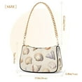 thumbnail image 3 of FORMRS Womens Shoulder Bag with Chain Strap Clutch Purse Cute Tote Handbag, Watercolor Seashells, 3 of 7